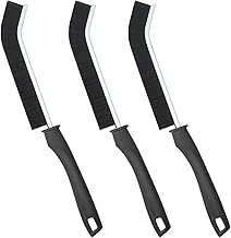 Hiccval Escova De Limpeza De Fendas De Cerdas Duras, Escova De Limpeza Mais Limpa, Escova De Limpeza Profunda De Trilha De Janela De Porta Multiuso, Ferramenta De Fendas black-3pcs