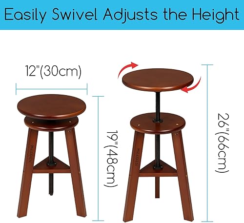 Miniatura 6 de MEEDEN Juego de mesa de dibujo y taburete de madera vintage, silla de dibujo para artistas y mesa de manualidades con altura ajustable, mesa de