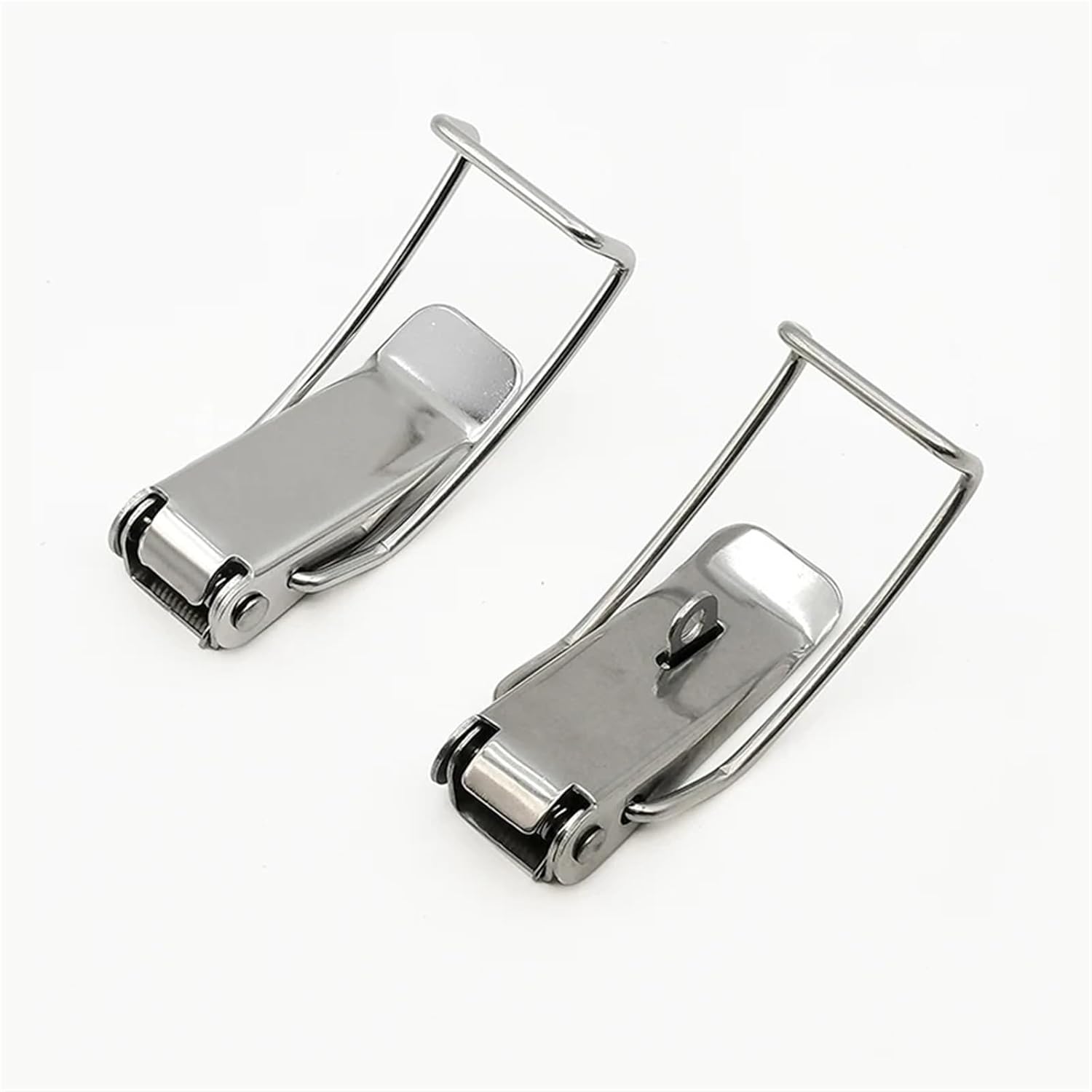 Stainless Steel HASP Tool Box Lock Hasp Wooden Advertising Box Spring Box Buckle Duck-Billed Buckle SK111 1Pcs(SK111 Iron)