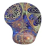 Lizimandu Non Slip Mouse Pad Wrist Rest for Office, Computer, Laptop & Mac - Durable & Comfortable & Lightweight for Easy Typing & Pain Relief-Ergonomic Support(Blue Flower)
