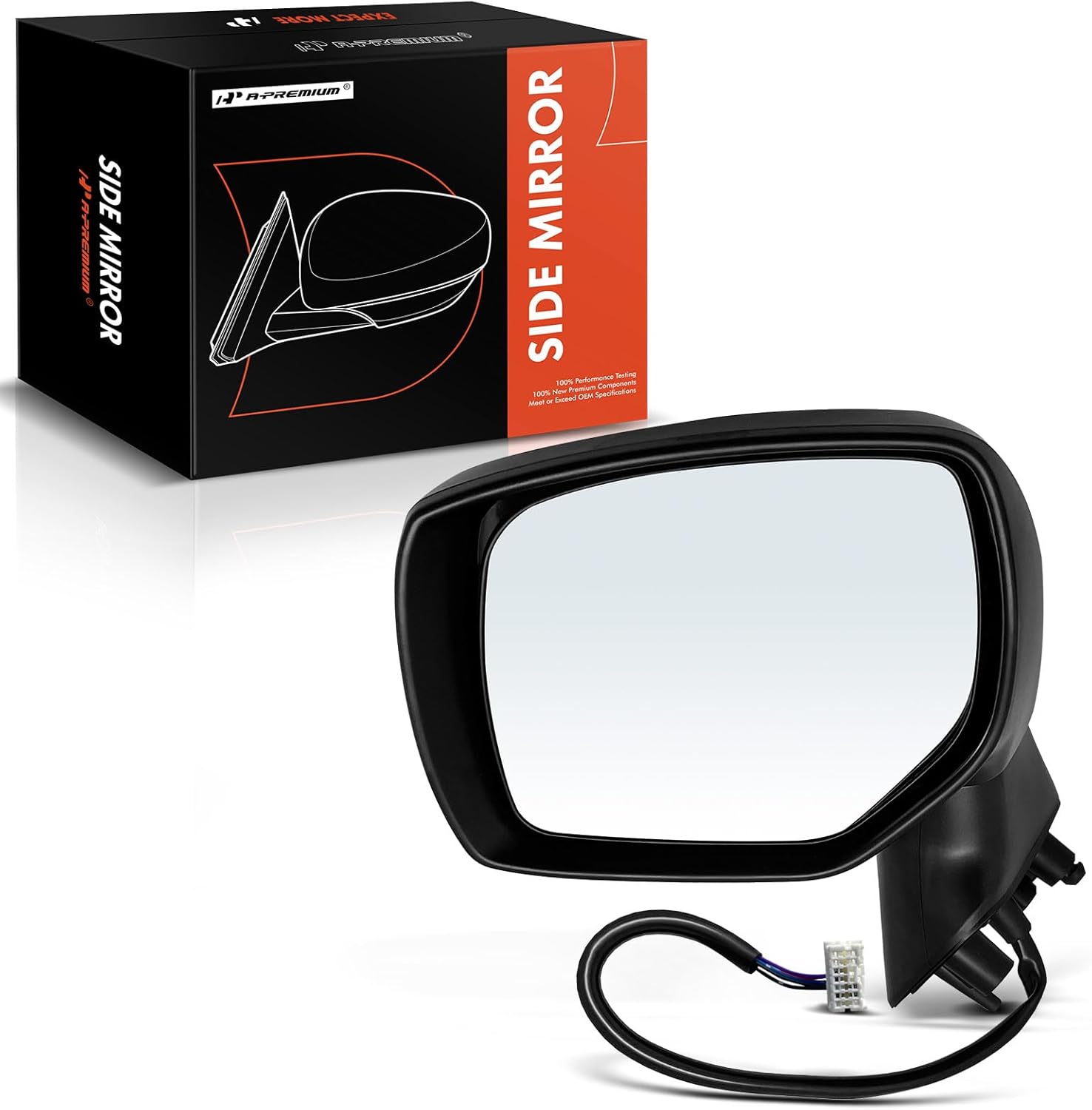 A-Premium Driver Side Power Door Mirror - Compatible with Subaru Forester 2014 2015 2016 2017 2018 - Heated Manual Folding Black Outside Rear View Mirror - Replace# 91036SG321