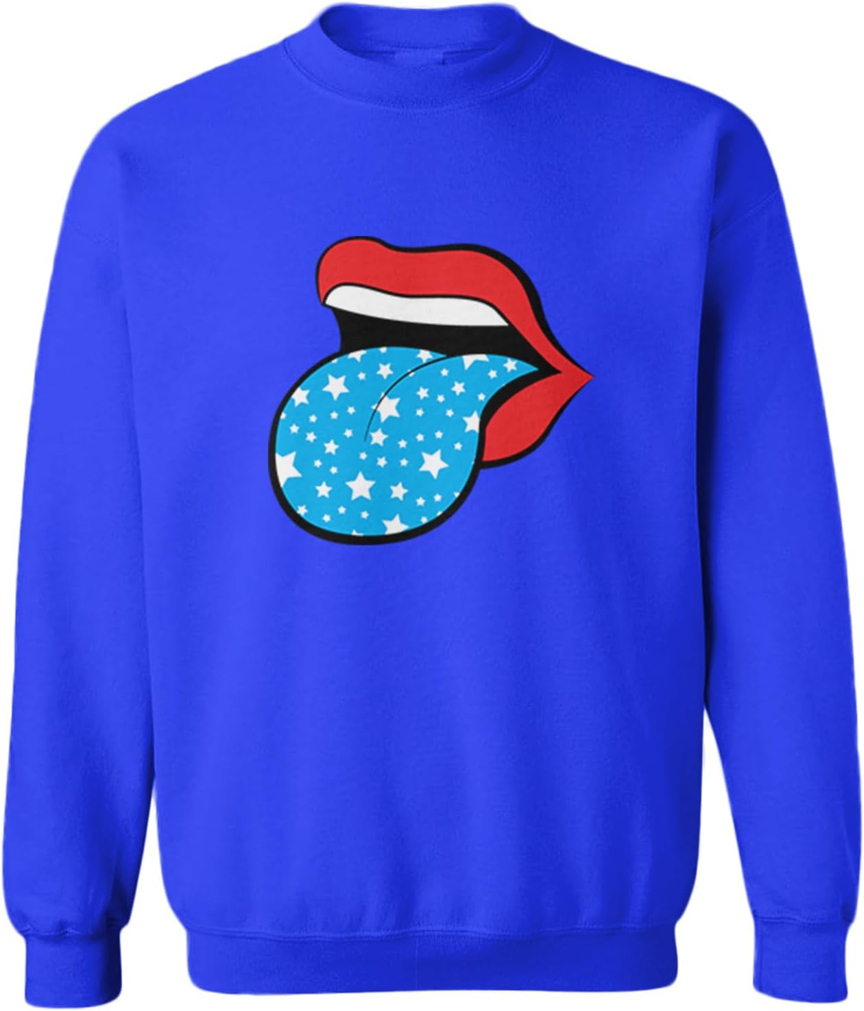 Tcombo Stuck Out Tongue Americana - Stars Toddler Fleece Crewneck Sweater
