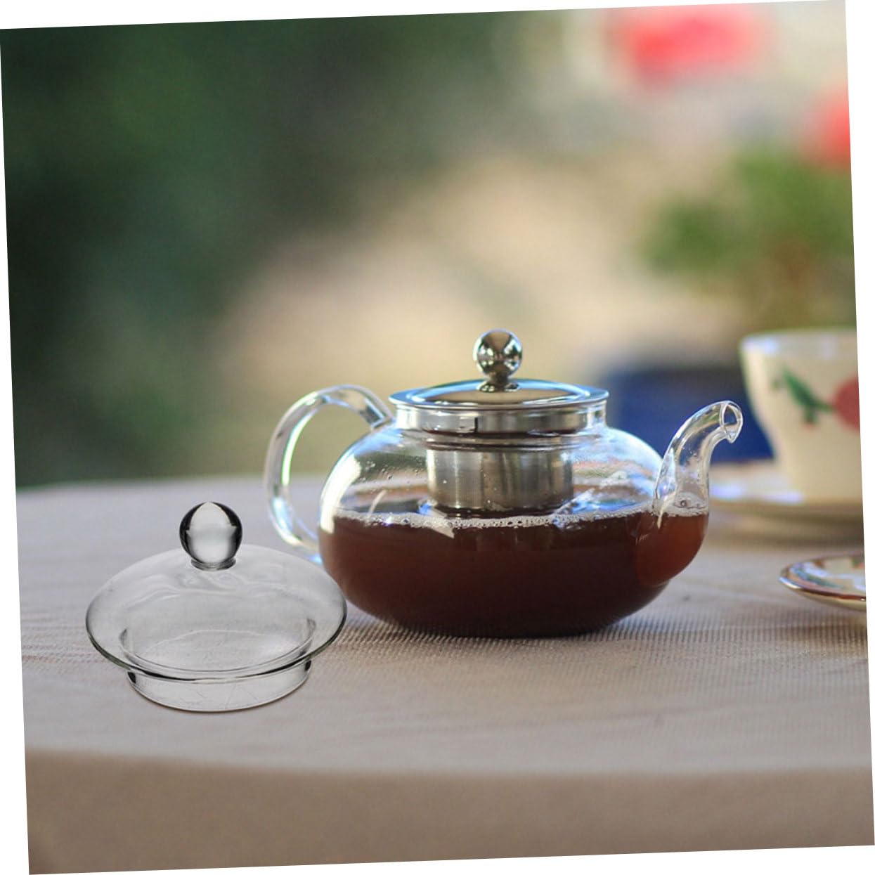 Cabilock Tapa De Tetera De Vidrio Reemplazo Para Tetera De Accesorio Decorativo Tapa Transparente Para Té Para Uso Familia Y Camping