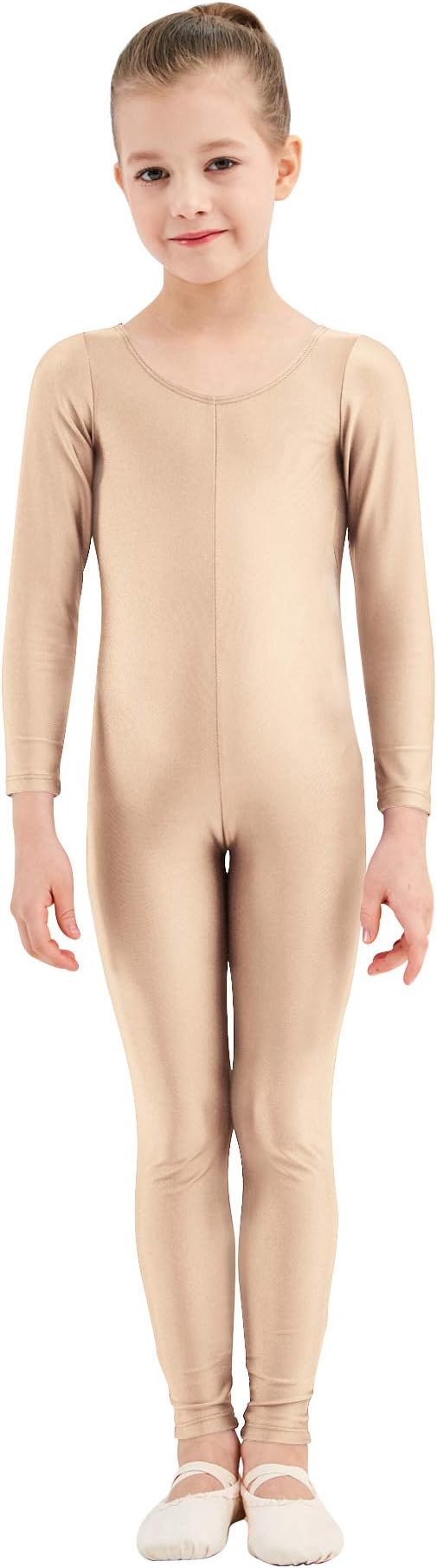 Girls Unitards Gymnastics Long Sleeves Full Body Toddler Ballet Leotards for Kids Costumes