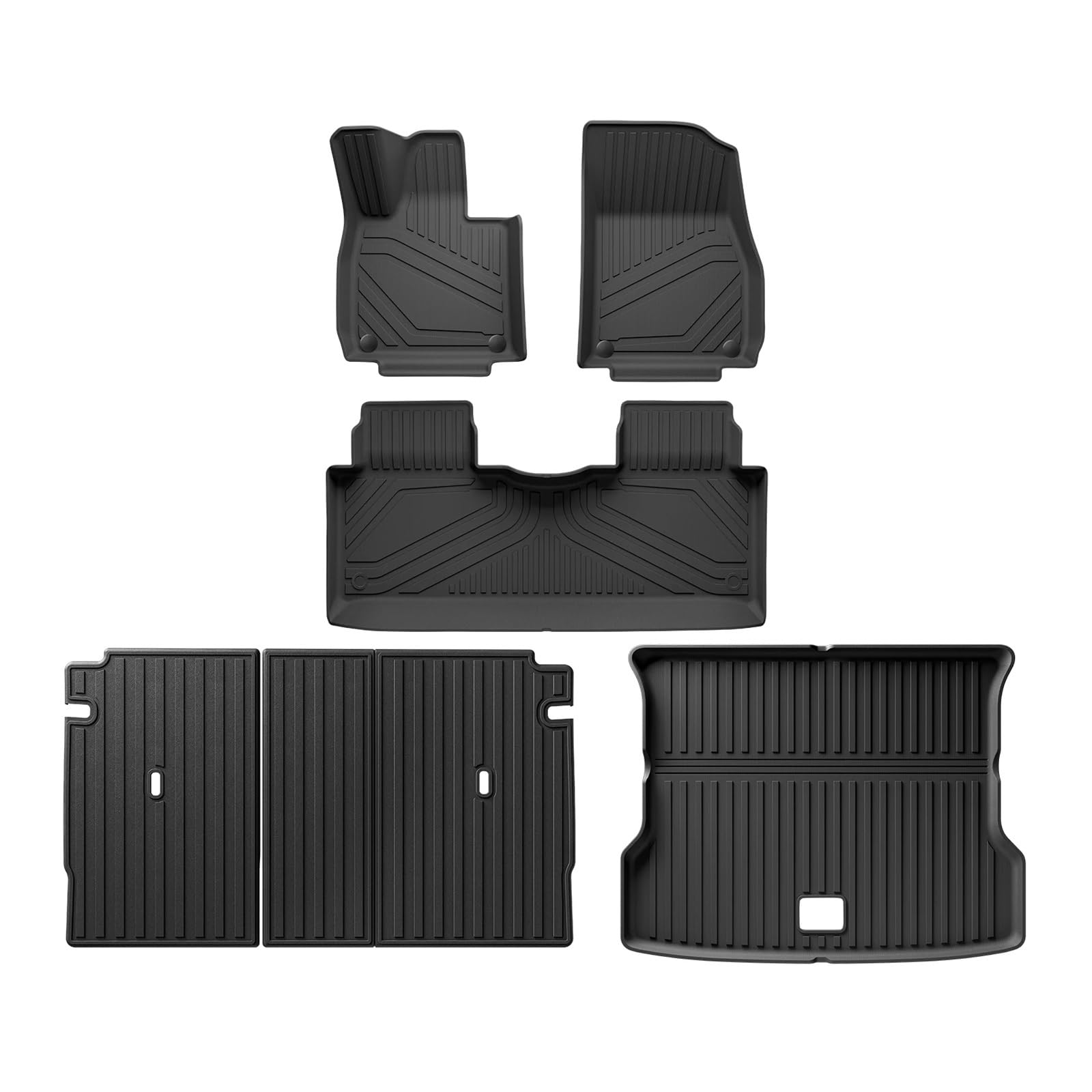Compatible with Xpeng G6 Car Floor Mats Cargo Liner Trunk Pad TPE 3D Foot Mat Waterproof Tray Set