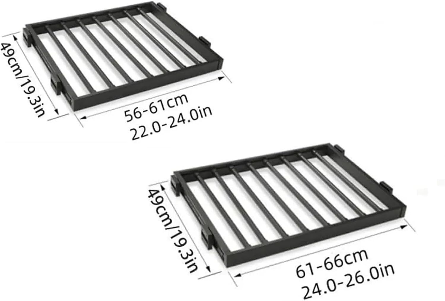 Pull Out Drying Rack for Closet and Laundry Room – Extendable Pants Organizer Drawer, Space Saving Aluminium Alloy Shelf Above Washing Machine, Length Adjustable(Black,61cm/24inch)