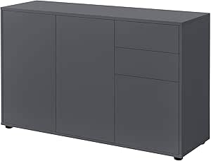 En.casa Sideboard Lavangen Commode 75x100x35 Cm Beto Licht En Zwart En Casa 1117305453