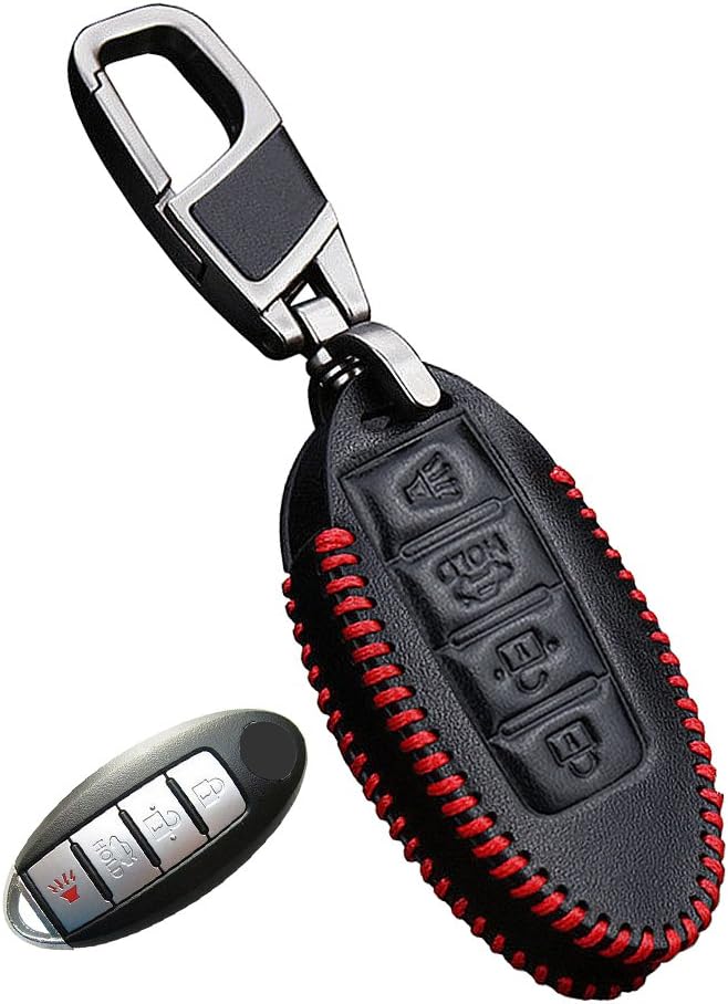 Genuine Leather fob Key Cover for Infiniti Accessories Keychain fit G25 G37 Sedan