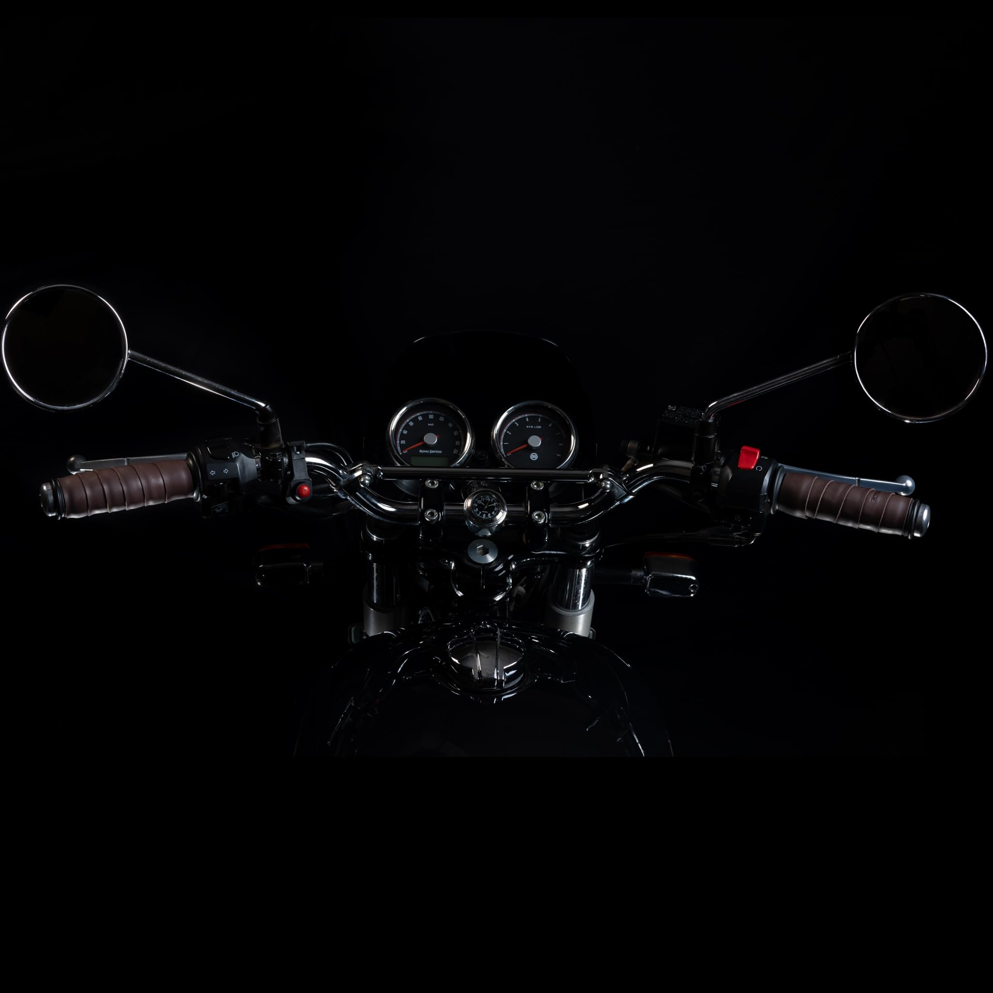 Leather Handle Grips for Motocycle | Accelarator Grip for Bike | Cocoa 2