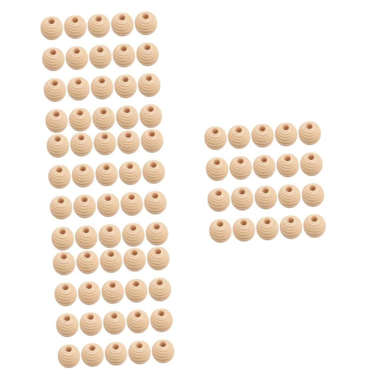 Angoily Abalorios De Madera Redondos Manualidades Multi Función Collares Y Beads De Diy 50 Piezas X 4