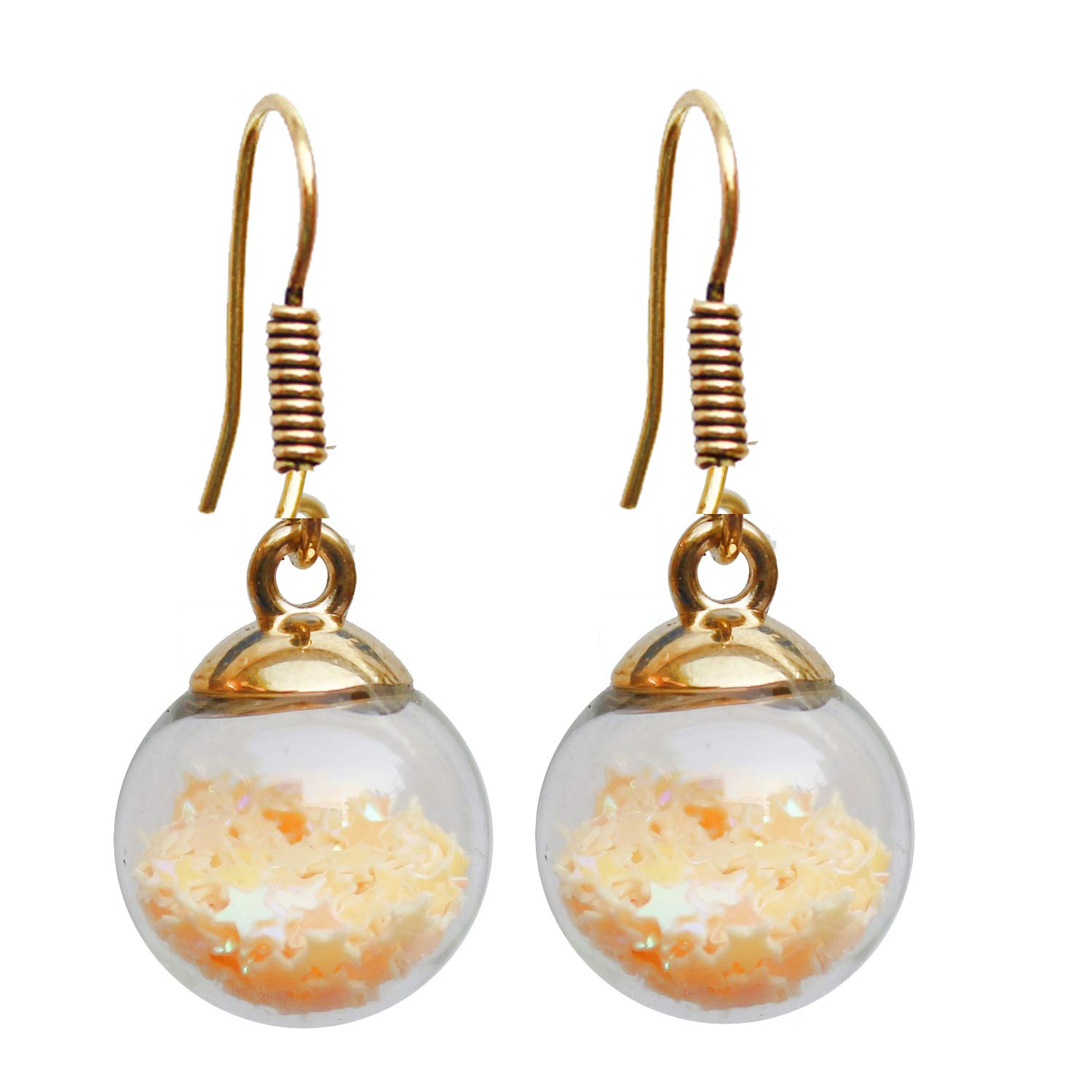 Lucky Jewellery Designer Peach Color Crystal Earring for Girls & Women (48-CHEC-LJ711-PH) (B07N1FR875) Amazon Price History, Amazon Price Tracker