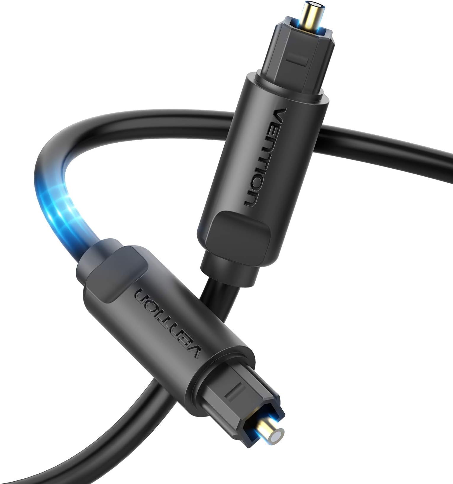 Optical Fiber Audio Cable Toslink Digital SPDIF Cable Compatible for Blu-ray CD DVD player Xbox 360 PS3 PS4 Mini Disc AV (Optical Fiber Audio Cable, 1 Meter)