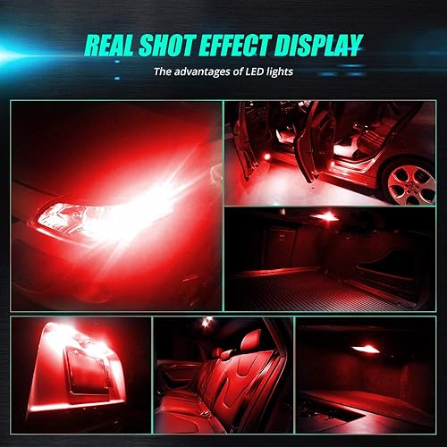 Miniatura 12 de 20 bombillas LED 168 194 T10 súper brillantes 6 x 5050SMD chips COB LED lámpara para luces de cuña de puerta de marcador lateral, blanco, 6000 K Azul