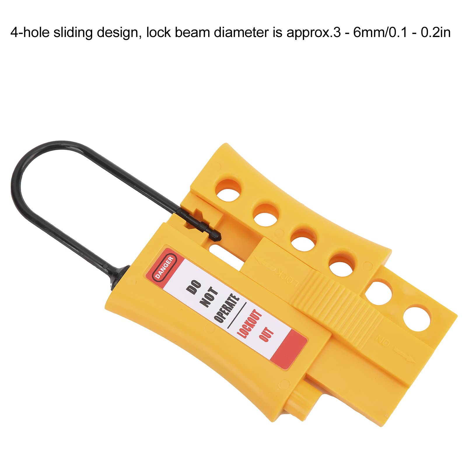Lucchetto di Sicurezza in Nylon a 4 Fori Durevole 10 Pezzi 3 Mm per Isolamento Elettrico e Bloccaggio Adatto per Kit di Etichettatura per Blocco Elettrico