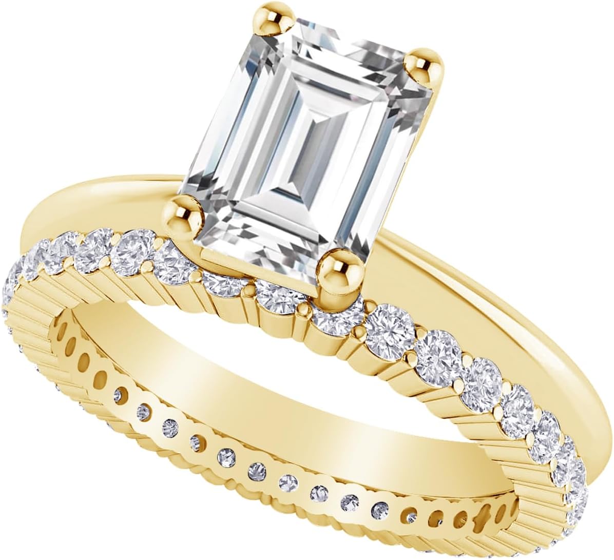 1-8 Carat ctw White Gold Emerald Cut LAB GROWN Malaysia Ubuy