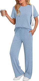 LILLUSORY Lounge Sets for Women 2 Piece Matching Summer Travel Outfits Spring Sets Cute Casual Pajamas 2026 Airport Clothes
