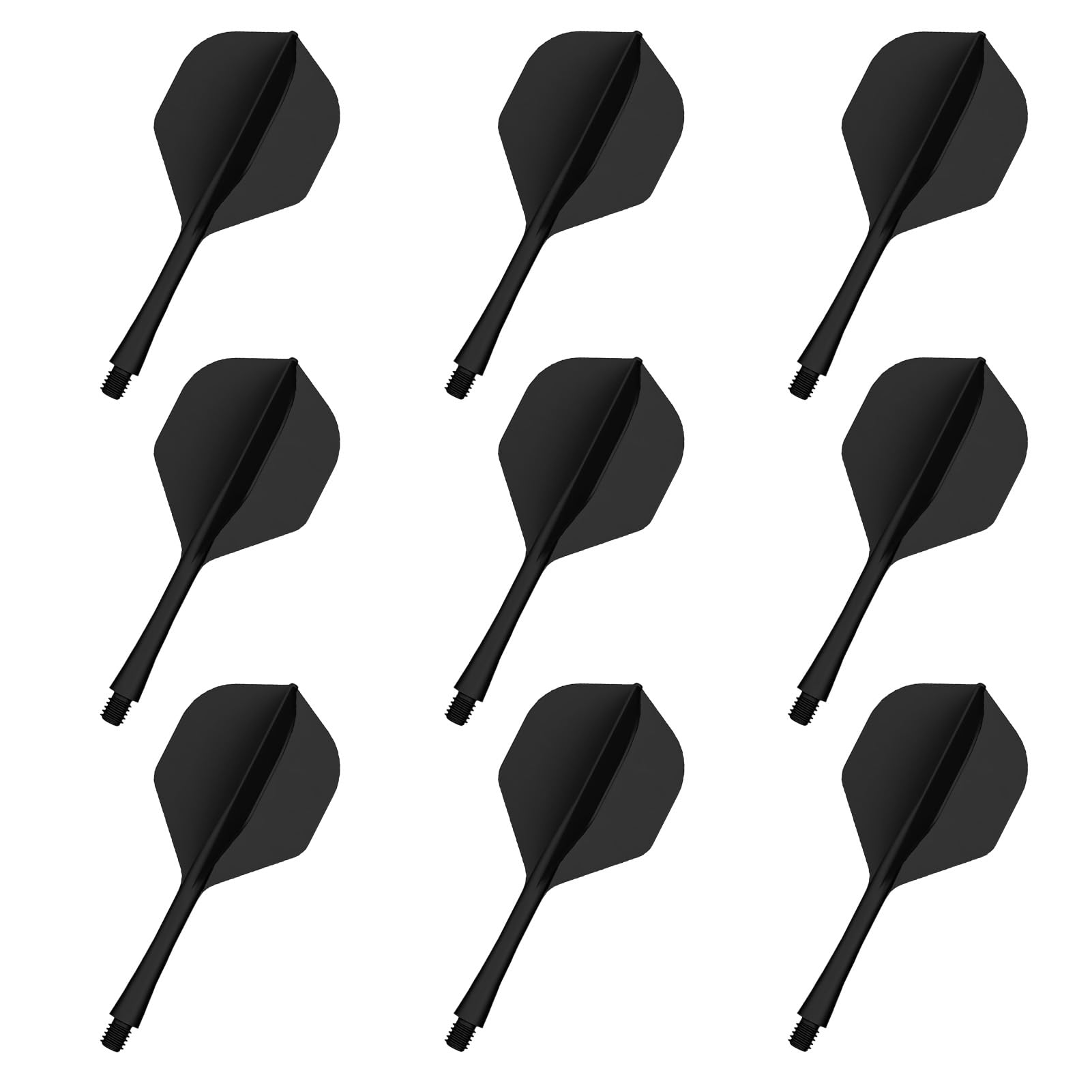 Integrated Dart Flights All-in-One Shafts for 2BA Barrels, Unbreakable PP Dart Flights,Strong Stability,Instant Click & Go Setup for Steel Tip and Soft Tip Darts, Professional Darts Accessories 9PCS