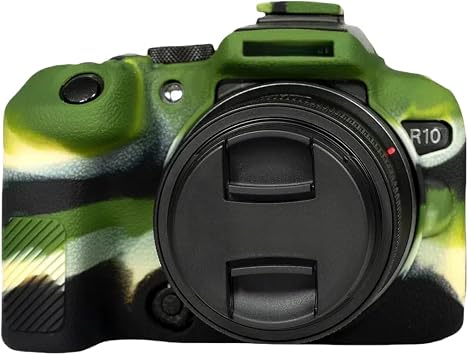 Camera Case for Canon R10 - Protective Silicone DSLR Skin Cover, Detachable Cage, Shockproof, Dustproof Camouflage