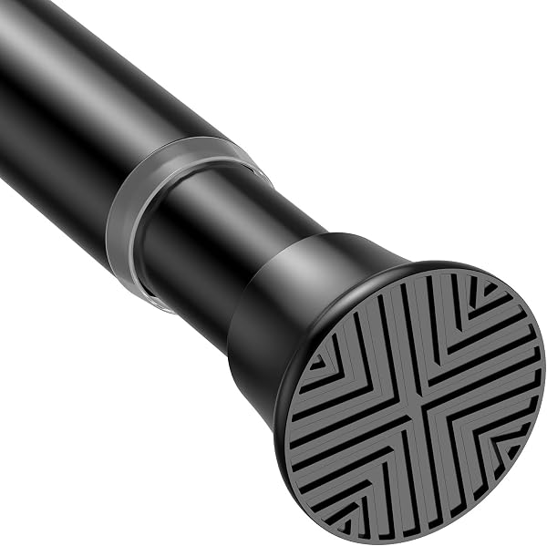 Shower Curtain Pole Adjustable Tension Rod Black