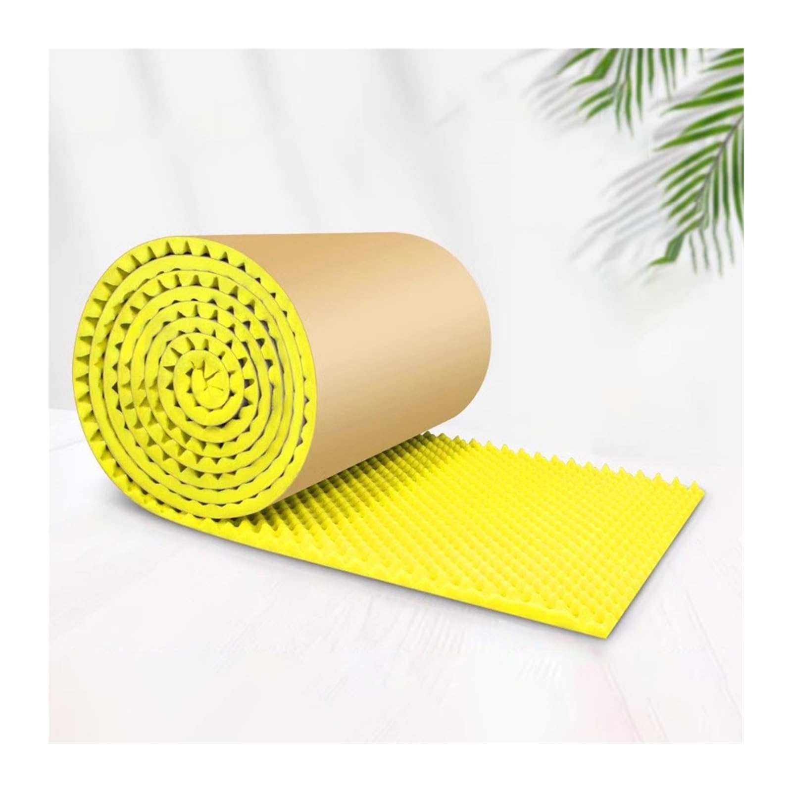 Pannelli in schiuma fonoisolanti acustici, spessi 3 cm, autoadesivi, a prova di uova, per studio, ufficio, casa (giallo, 5 m)