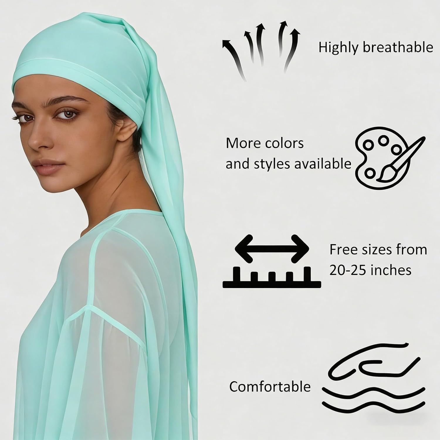 2 Pcs Hair Weave Sleeve for Locs with Drawstring, Hairweave Sleeve for Locs, Stylish Design–Breathable Extra Long Haircare Sleeve for Braids & Wigs loc Socks for Dreads for Women