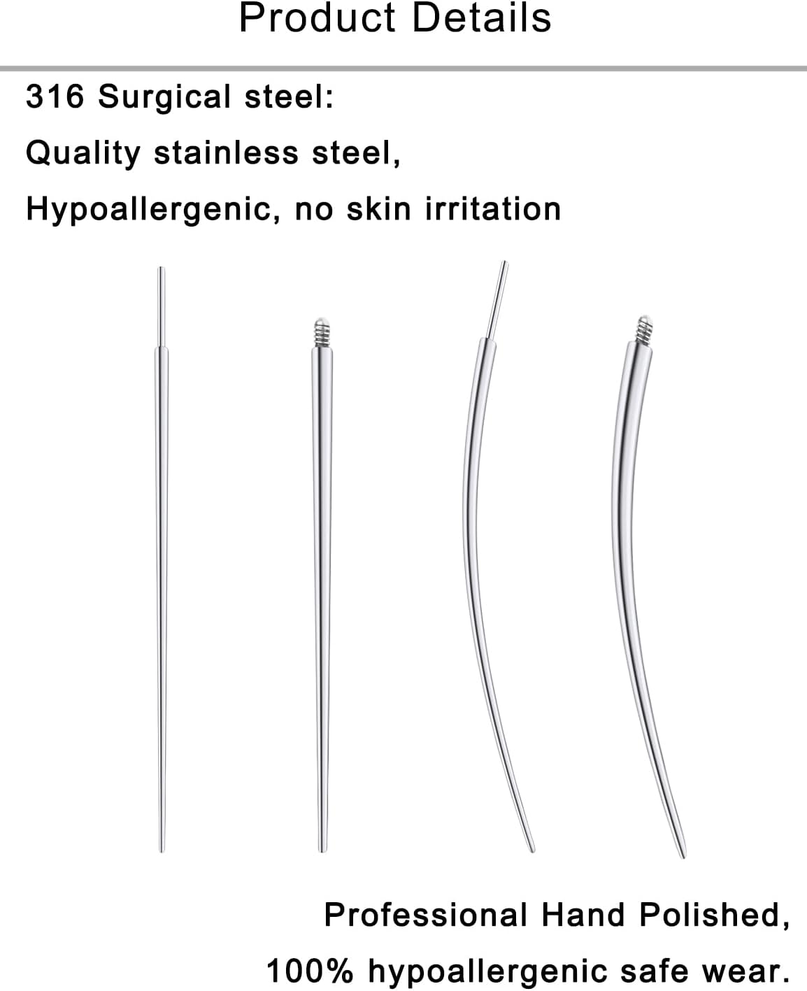 Lcolyoli Piercing Kit Piercing Ball Grabber Tool for Easy Jewelry Changing 14G 16G 18G 20G Flat Back Earring Applicator with Threadless and Threaded Insertion Pin for Nose Lip Tragus Helix Tongue