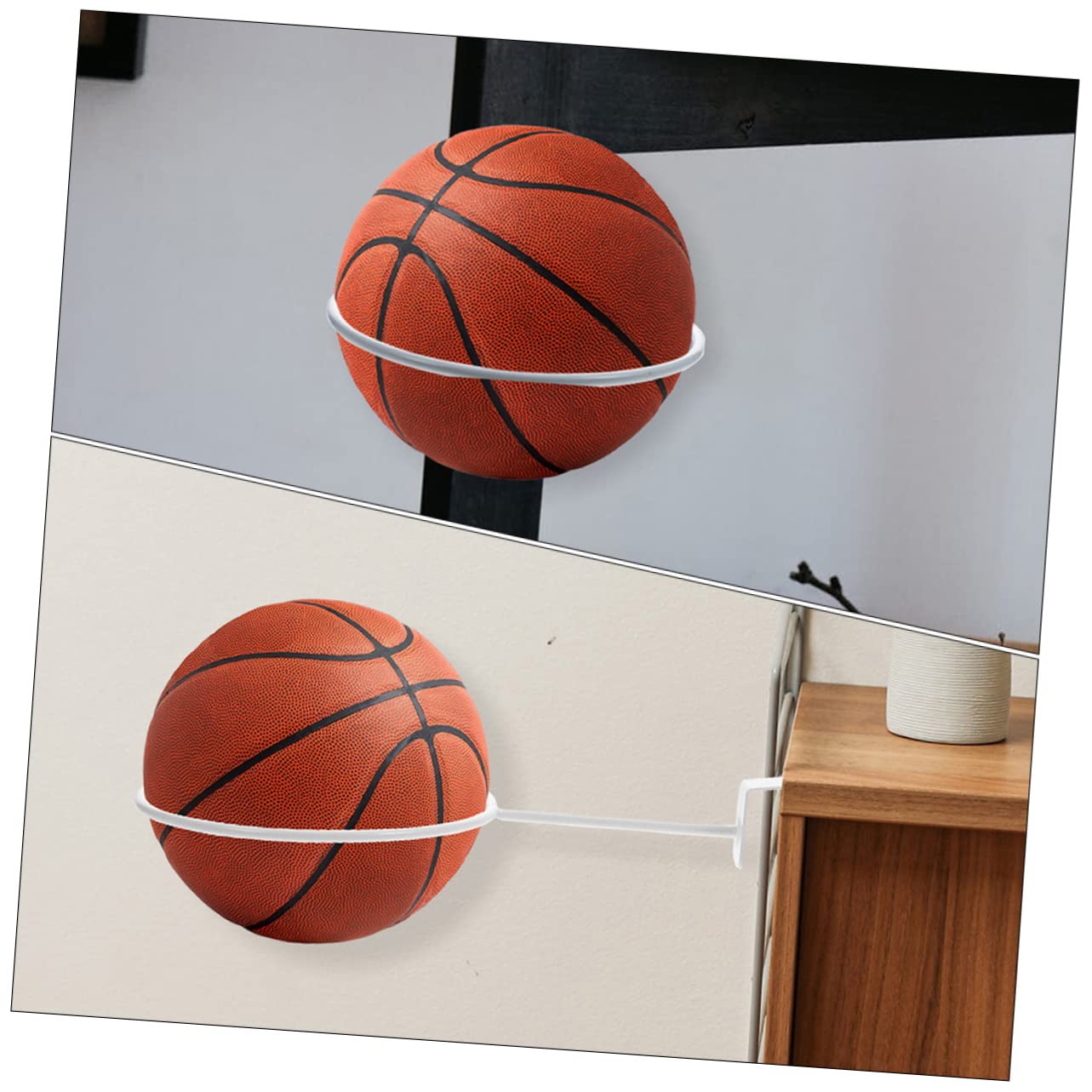 Milisten Support Mural Pour Ballon - Griffe De Rangement Basket, Foot, Rugby - Plastique Vert Clair - 25 Cm
