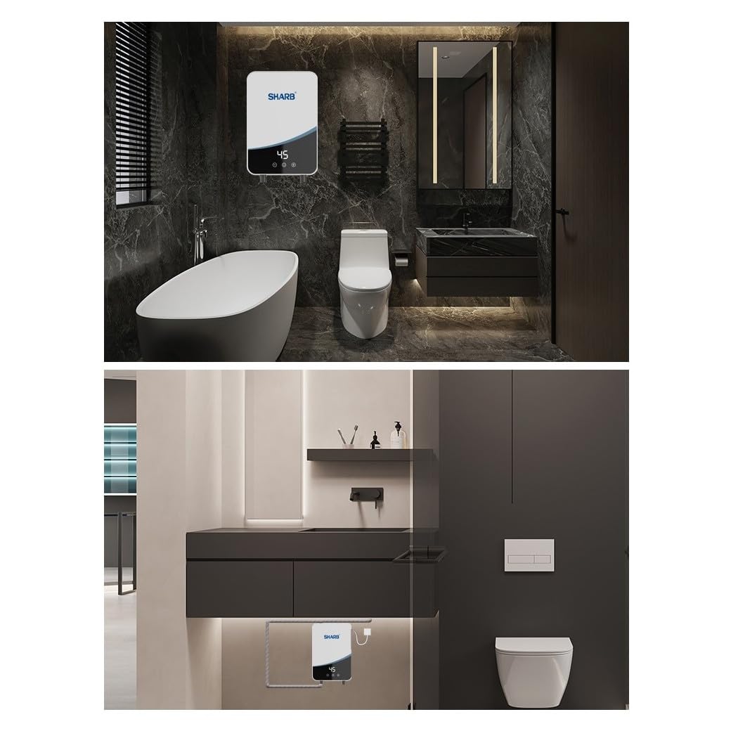 Trade Shop - Scaldabagno Boiler Elettrico Caldaia Acqua Calda Istantanea con Dispaly Touch -