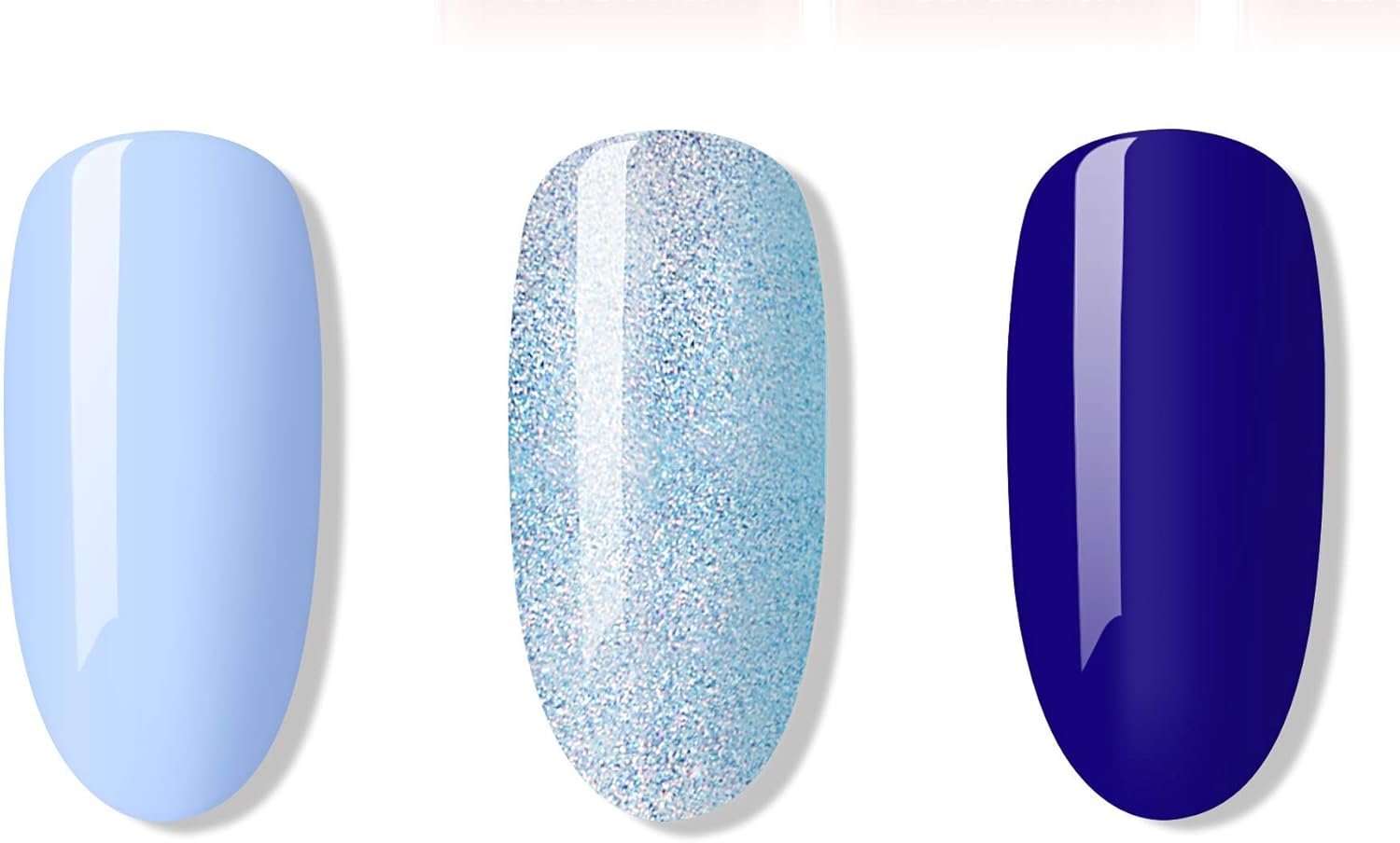 Bluesky Gel Nail Polish Set, Bestselling Blues, Navy Seals A024, Creekside 80596, Prince Charming Ch05, Blue, Navy 3 x 5 ml (Requires Curing Under LED/UV Nail lamp) - Image 3