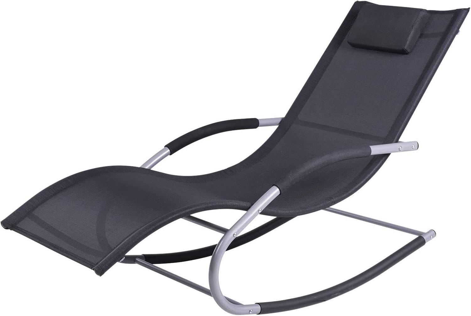 Outsunny Zero Gravity Rocking Chair Outdoor Chaise Lounge