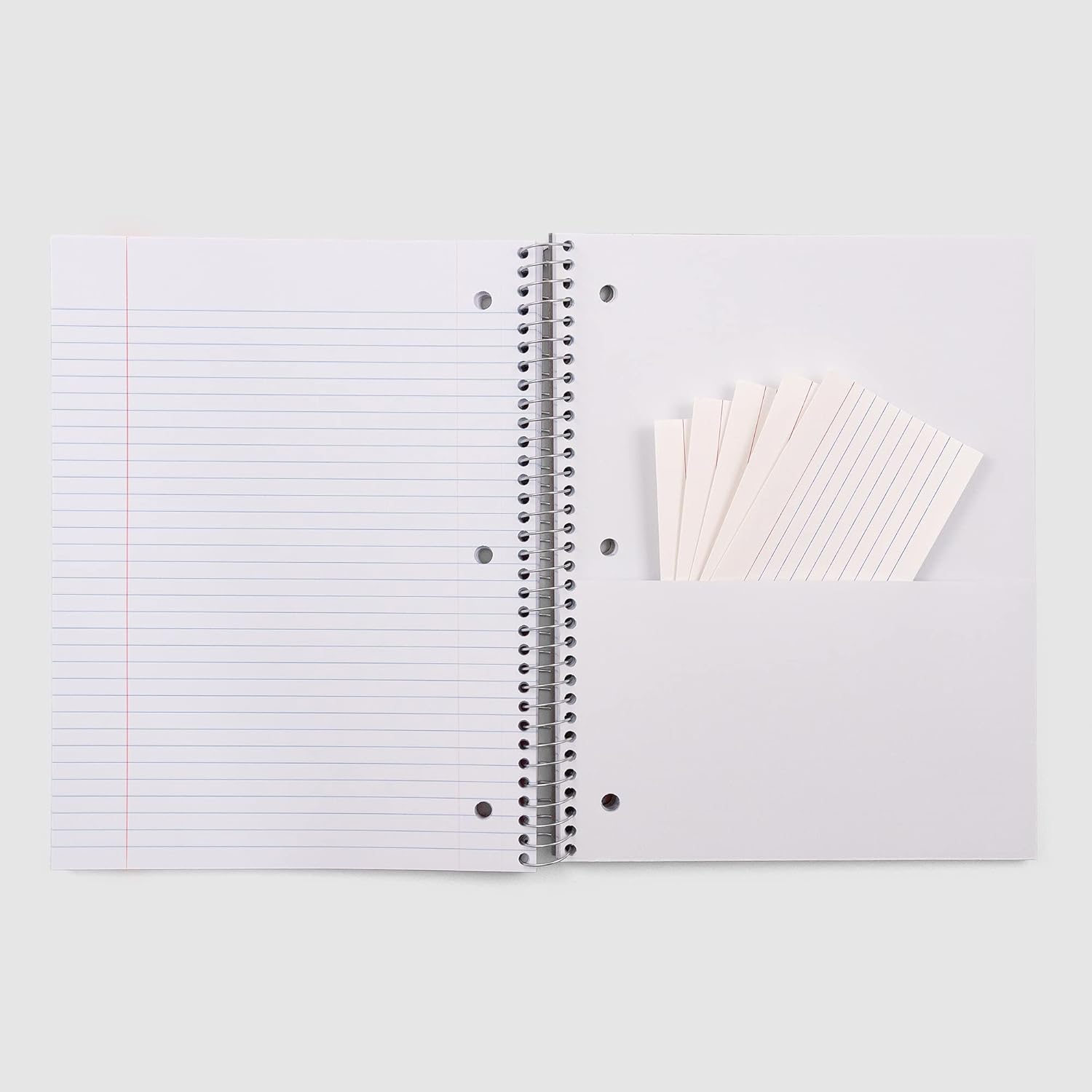 Yoobi Spiral Notebook Set - 3 Subject College Ruled Notebooks, 150 Perforated Pages, 3-Hole Punch - 3 Colors, PVC Free - Bulk Notebooks For School, Office & College - 3 pack : Office Products
