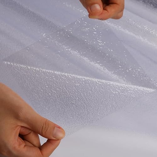 Vista 47 de Película de privacidad para ventana, geometría irregular blanca, película de vidrio no adhesiva, película de vidrio de adherencia estática, rechazo