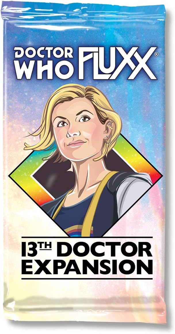 Looney Labs Doctor Who Fluxx: 13th Doctor Expansion – 2-6 Players – Card Games for Family – 5-30 Mins of Gameplay – Games for Family Game Night – Card Games for Kids & Adults Ages 8+ - English