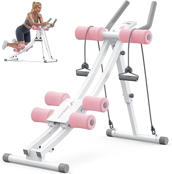MERACH Ab Machine, Dual Track Ab Trainer, Foldable for Home Gym