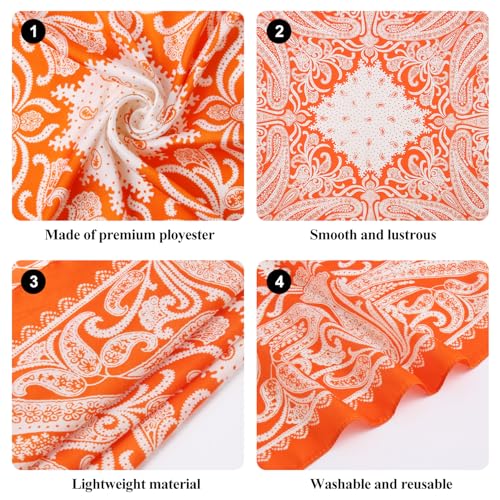 1 Pcs 27.5" Women Head Scarf Silk Like Stain Bandana Sleeping Hair Wrap Hair Scarf for Women4
