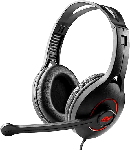 Ant Value H105 3.5mm PC Headsets with Microphone Noise Cancelling Mic & Audio Controls for Mobile Laptop PC Tablet Wired Stereo Computer Headphone…