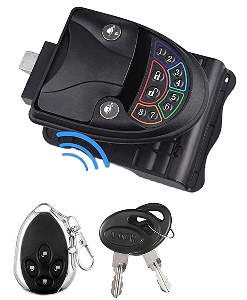 Dayu.p RV Keyless Entry Door Lock with Backlit Keypad, 2 Key Fobs and Deadbolt | RV Door Latch for Bus Camper Travel Trailer Yacht Truck- Easy to Install