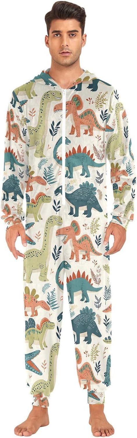 Dinosaur Crocodile Childish Adult Onesie Pajamas Novelty One Piece Costume Sleepwear Jumpsuits Matching PJS
