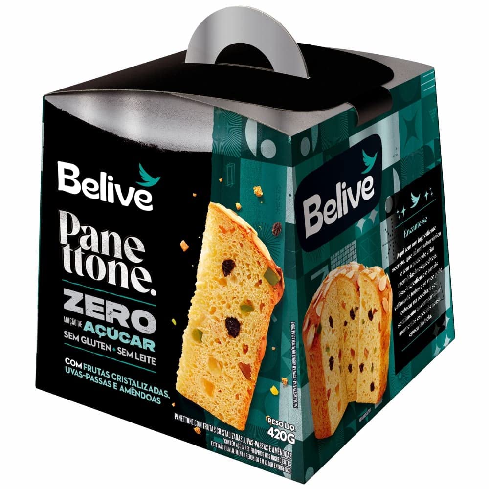 Panetone Sem Açúcar Sem Glúten Sem Leite com Frutas Cristalizadas, Uvas ...