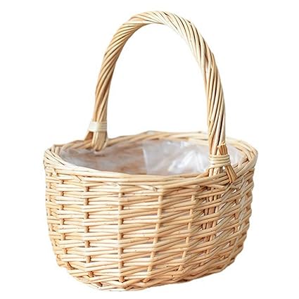 OLOMA Picnic Set, Storage Basket Beautiful Fruit Food Plant Storage Flower Basket Compact Basket Container