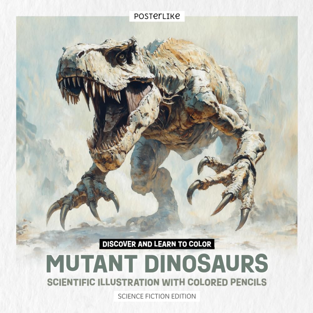 Coloriage dinosaures mutants dessin scientifique crayons de couleur