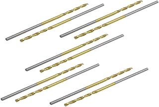 New Lon0167 1mm Dia Featured 35mm Long Titanium reliable efficacy Plated 2-Flute Straight drill hole Twist Drill Bit 10pcs(id:610 82 1f ef6)