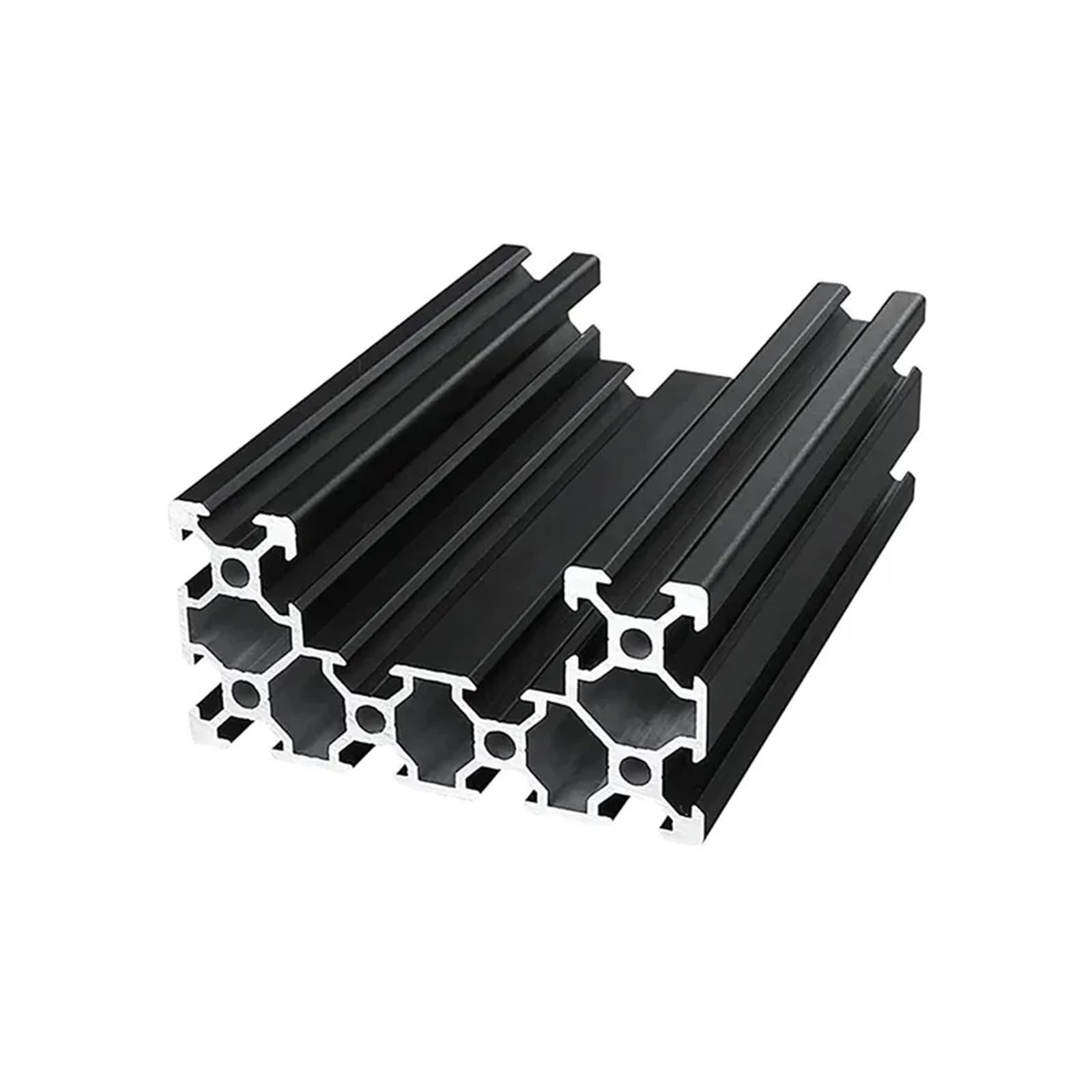 Profilo in alluminio 4080 C-Beam, dimensioni 100-550 mm estrusione in alluminio (nero, 350 mm)