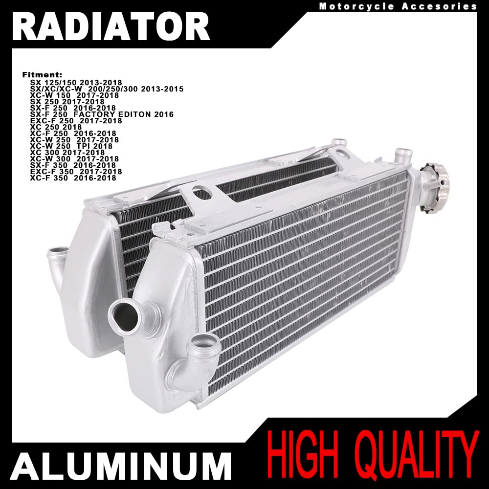 AnXin Moto Radiateur EXC Radiateurs en Aluminium pour Moto 125 XC-W 250 300 350 450 500 SX SX-F Factory Editon EXC-F XC XC-F XC-W 2016 2017 2018