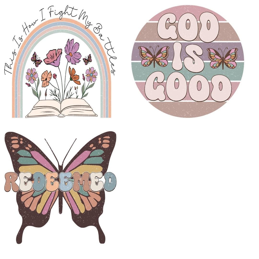 Christian Iron Transfer Patch Heat Transfer Sticker Vinyl Design Iron Applique T-Shirt Clothing DIY Craft Applique Clothing Decoration (P2)