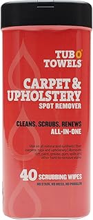 Tub O' Towels Heavy Duty Carpet and Upholstery Fiber Weave Cleaning Wipes 7 in. W x 8 in. L 40 pk