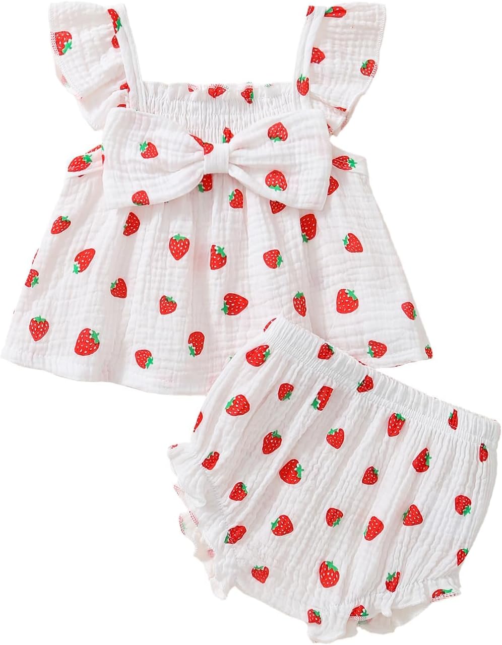 Baby Girl Summer Clothes Cute Ruffle Tops Dress Shorts Outfits Set Infant Toddler Shrit Bloomers Princess Outfit