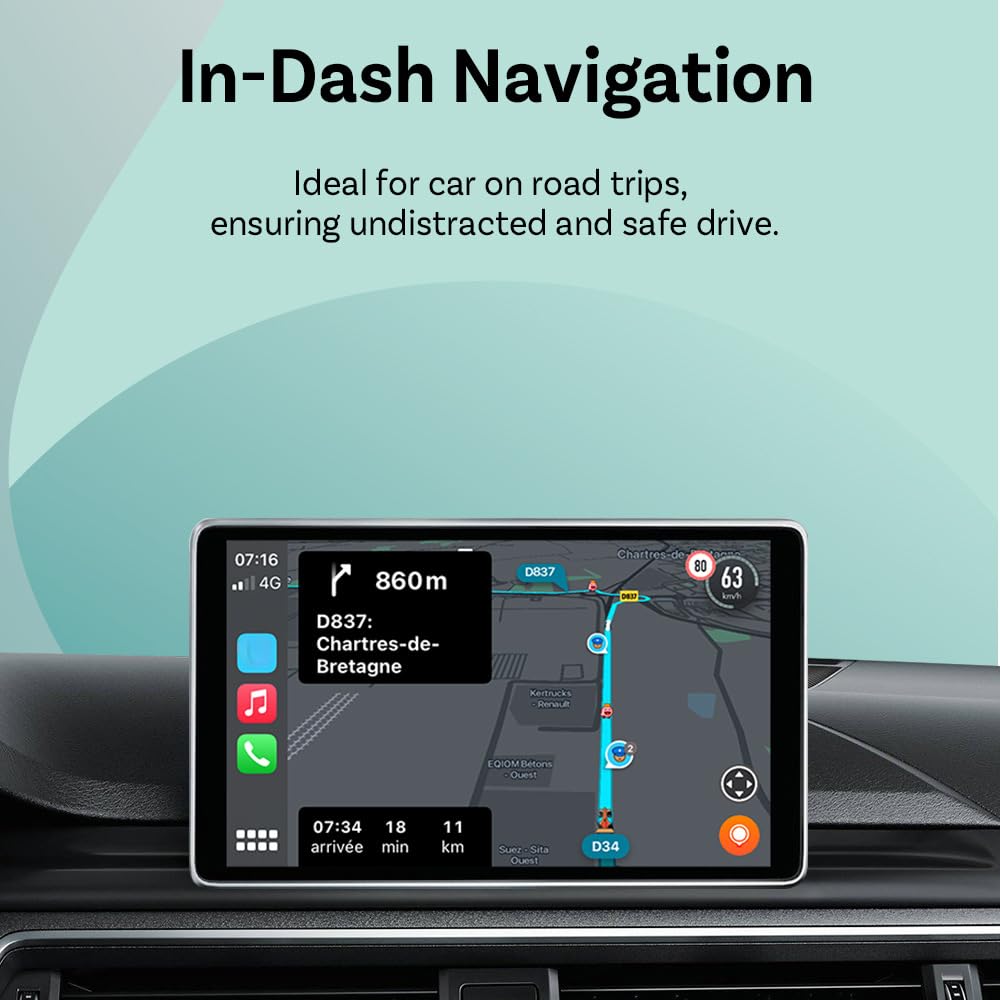 Adattatore Carplay Wireless per Ford EcoSport 2018 2019 2020 2021 2022, Adattatore Wireless 2 in 1 per Auto CarPlay e Android, Adattatore Bluetooth Carplay, Plug And Play
