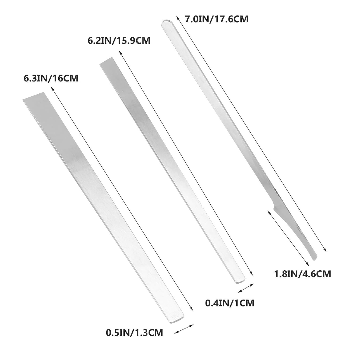 Stainless Steel Pedicure Tool Set 3pcs for Cuticle and Nail Care