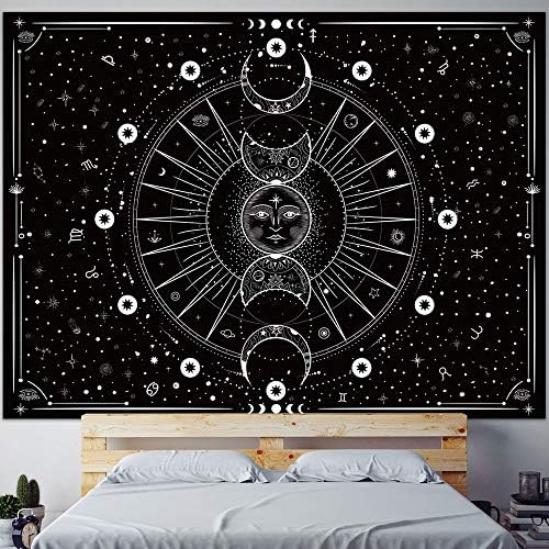 OZCHIN Tapestry Wall Hanging Stars Space Psychedelic Black and White Tapestries Wall Tapestry for Home Decor for Bedroom, Living Room, Dorm